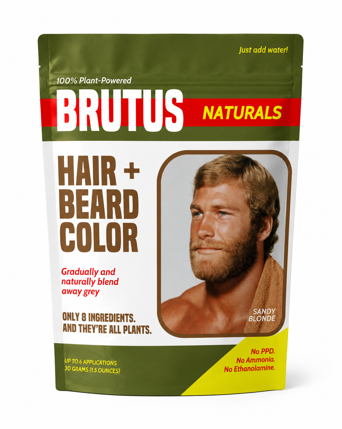 BRUTUS Naturals Hair + Beard Color — Sandy Blonde